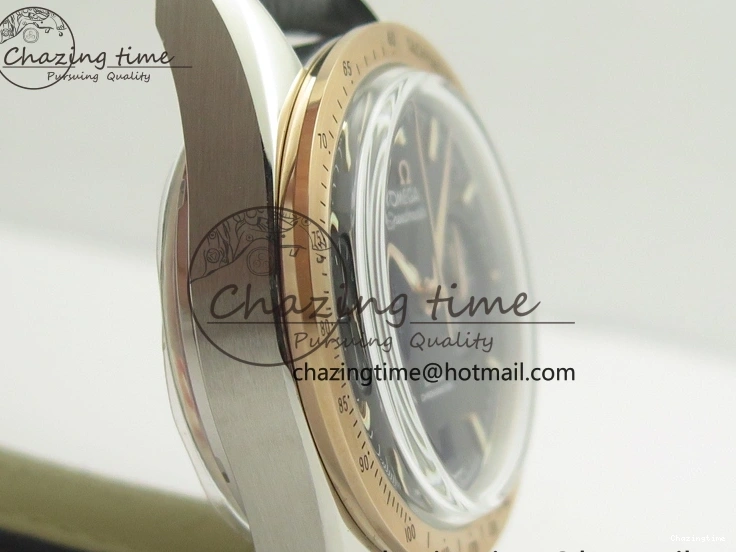 0518 Neat Speedmaster ’57 Co-Axial SS RG OMF 1:1 Best Edition Black Dial On Leather Strap A9300 (Free Leather Strap) 8067